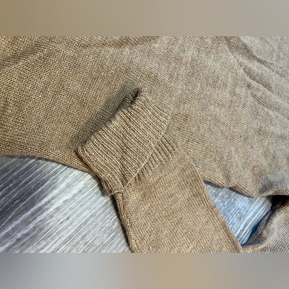 Tan Tunic Sweater Dress - Picture 3 of 9